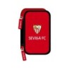 Plumier escolar safta doble pequeño 28 piezas sevilla f.c. corporativa 195x125x40 mm