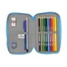 Plumier escolar safta doble pequeño 28 piezas pjmask 195x125x40 mm