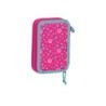 Plumier escolar safta doble pequeño 28 piezas pin y pon 195x125x40 mm