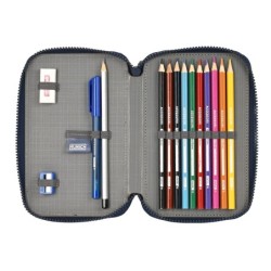 Plumier escolar safta doble pequeño 28 piezas munich flash 195x125x40 mm