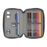 Plumier escolar safta doble pequeño 28 piezas munich flash 195x125x40 mm