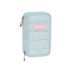 Plumier escolar safta doble pequeño 28 piezas moos garden 195x125x40 mm