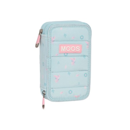 Plumier escolar safta doble pequeño 28 piezas moos garden 195x125x40 mm