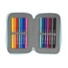 Plumier escolar safta doble pequeño 28 piezas moos garden 195x125x40 mm