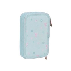 Plumier escolar safta doble pequeño 28 piezas moos garden 195x125x40 mm