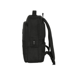 Mochila safta portatil 15,6\ tablet usb real madrid premium 440x290x150 mm