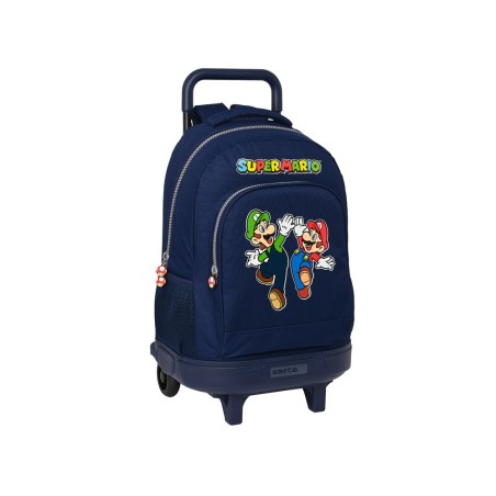 Mochila safta con ruedas compact extraible super mario 450x330x220 mm