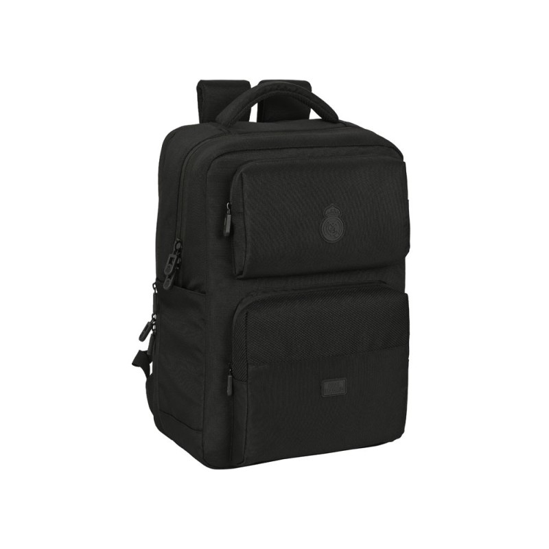 Mochila safta 2 bolsillos portatil 15,6''  usb real madrid premium 440x310x130 mm