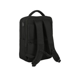 Mochila safta 2 bolsillos portatil 15,6''  usb real madrid premium 440x310x130 mm