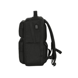 Mochila safta 2 bolsillos portatil 15,6''  usb real madrid premium 440x310x130 mm