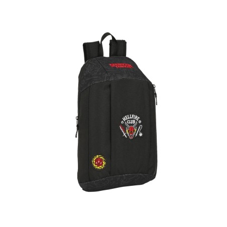 Mini mochila escolar safta con cremallera vertical stranger things 390x220x100 mm
