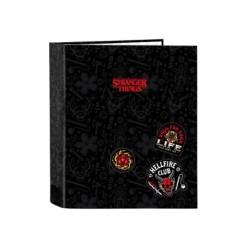 Carpeta 4 anillas lomo ancho safta folio stranger things