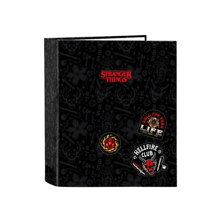 Carpeta 4 anillas lomo ancho safta folio stranger things