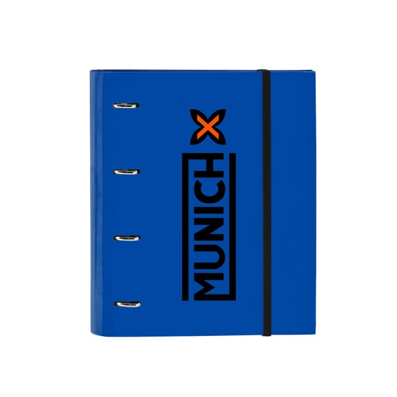 Carpeta con recambio safta din a4 tapa forrada 100 h 60 gr cuadro 5 mm con goma y 5 separadores munich submarine