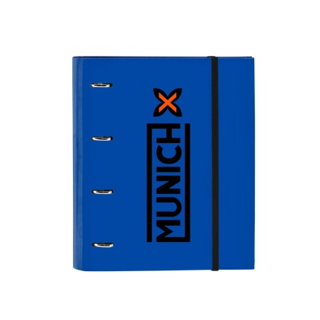 Carpeta con recambio safta din a4 tapa forrada 100 h 60 gr cuadro 5 mm con goma y 5 separadores munich submarine