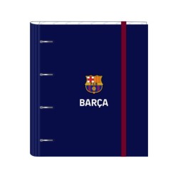 Carpeta con recambio safta din a4 tapa forrada 100 h 60 gr cuadro 5 mm con goma y 5 separadores f.c. barcelona 1