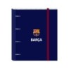 Carpeta con recambio safta din a4 tapa forrada 100 h 60 gr cuadro 5 mm con goma y 5 separadores f.c. barcelona 1