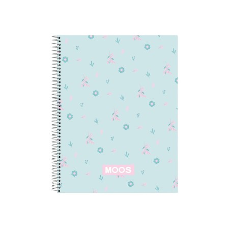 Cuaderno espiral safta tapa forrada din a4 120 hojas cuadro 5 mm 60 gr moos garden