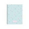 Cuaderno espiral safta tapa forrada din a4 120 hojas cuadro 5 mm 60 gr moos garden