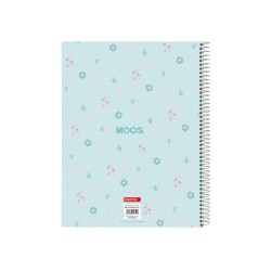 Cuaderno espiral safta tapa forrada din a4 120 hojas cuadro 5 mm 60 gr moos garden