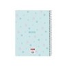Cuaderno espiral safta tapa forrada din a4 120 hojas cuadro 5 mm 60 gr moos garden