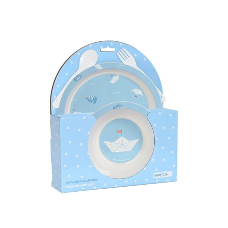 Set platos y cubiertos safta preescolar 260x225x55 mm
