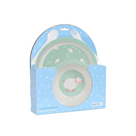 Set platos y cubiertos safta preescolar 260x225x55 mm