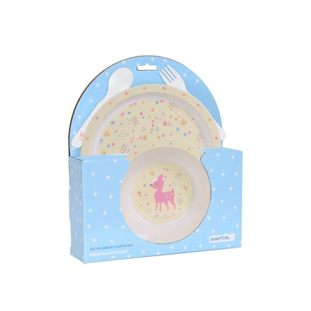 Set platos y cubiertos safta preescolar 260x225x55 mm