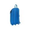 Mochila safta mini con cremallera vertical benetton deep water 390x220x100 mm