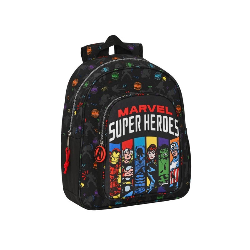 Mochila safta infantil adaptable a carro avengers super heroes 330x270x100 mm