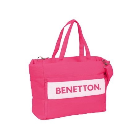 Bolso safta con bolsillo para portatil 14,1'' benetton raspberry 310x540x170 mm