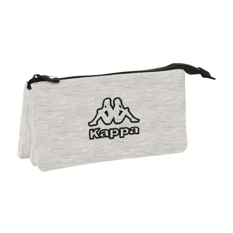 Bolso escolar portatodo safta triple cremallera kappa grey knit 120x220x30 mm