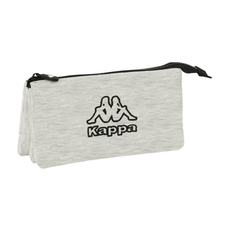 Bolso escolar portatodo safta triple cremallera kappa grey knit 120x220x30 mm