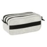 Bolso escolar portatodo safta triple cremallera kappa grey knit 100x215x80 mm