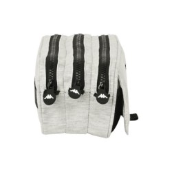 Bolso escolar portatodo safta triple cremallera kappa grey knit 100x215x80 mm