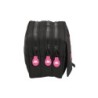 Bolso escolar portatodo safta triple cremallera kappa black and pink 100x215x80 mm