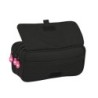 Bolso escolar portatodo safta triple cremallera kappa black and pink 100x215x80 mm