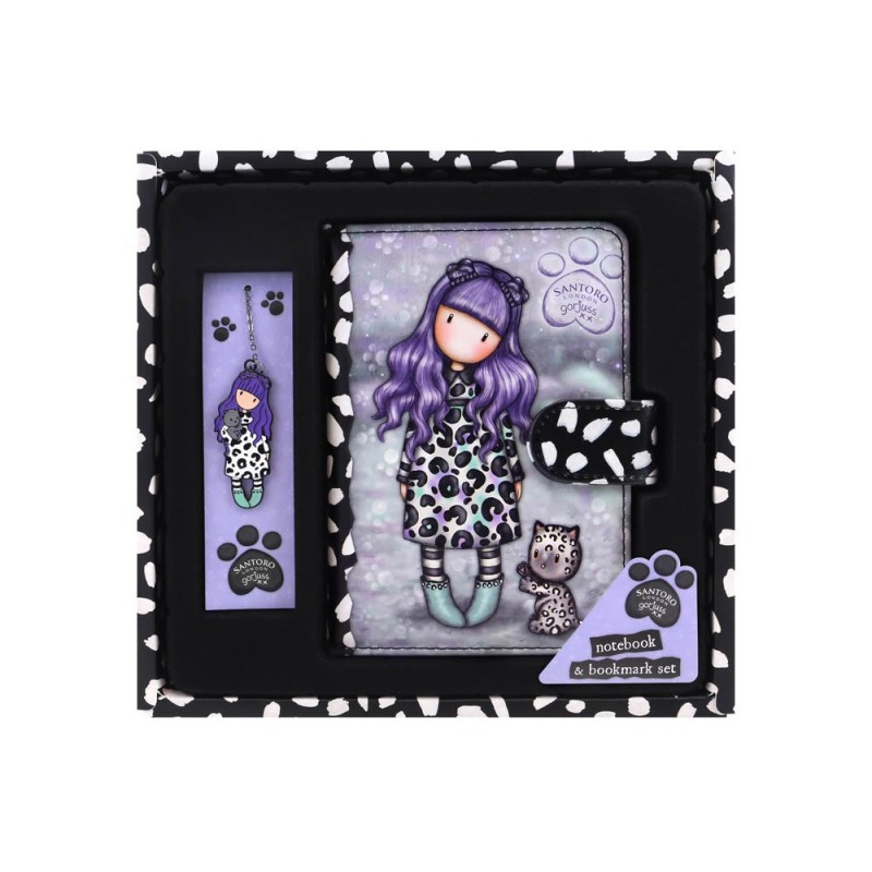Set cuaderno safta con marcapaginas santoro s gorjuss wild 120x20x153 mm