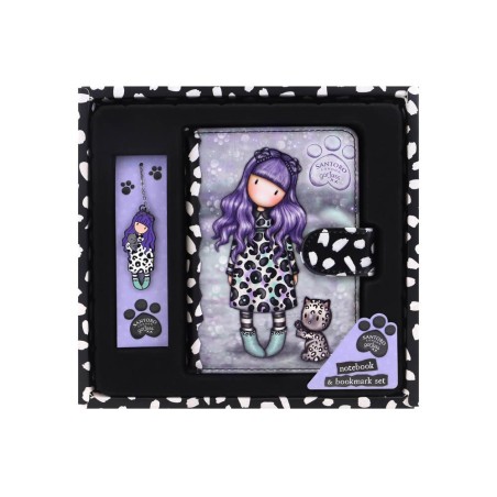 Set cuaderno safta con marcapaginas santoro s gorjuss wild 120x20x153 mm