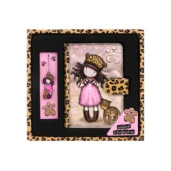 Set cuaderno safta con marcapaginas santoro s gorjuss wild 120x20x153 mm