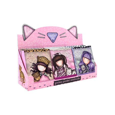 Cuaderno de bolsillo safta santoro gorjuss wild expositor de 12 unidades surtidas 256x75x177 mm