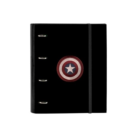 Carpeta con recambio safta din a4 tapa forrada 100 h 60 gr cuadro 5 mm capitan america teen 270x35x320 mm