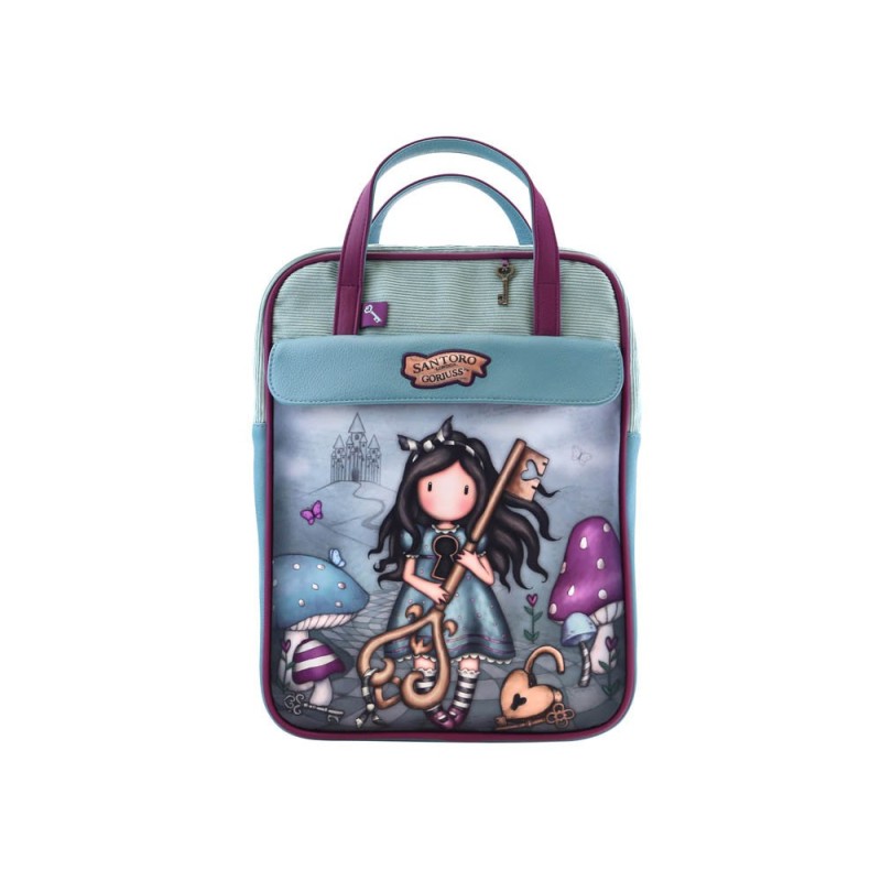 Bolso escolar safta santoro s gorjuss through the looking glass mochila grande 270x100x370 mm