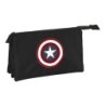 Bolso escolar safta portatodo capitan america teen triple 220x30x120 mm