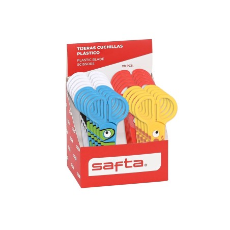 Tijera escolar safta cuchillas de plastico 130x60x120 mm