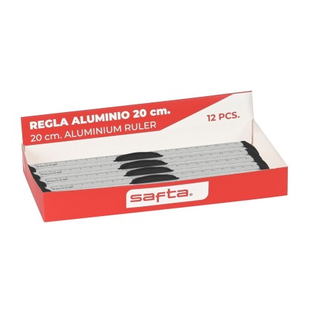 Regla aluminio safta 20 cm