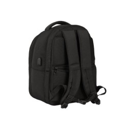 Cartera escolar safta business (black-blue-grey) mochila portatil 15,6\ y 14,1\  tab 9,7\usb