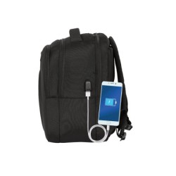 Cartera escolar safta business (black-blue-grey) mochila portatil 15,6\ y 14,1\  tab 9,7\usb