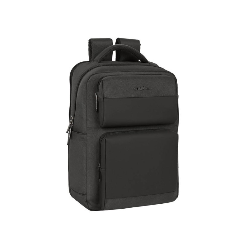 Cartera escolar safta business (black-blue-grey) mochila 2 bolsillos portatil 15,6\usb 310x130x440 mm