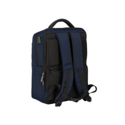 Cartera escolar safta business (black-blue-grey) mochila 2 bolsillos portatil 15,6\usb 310x130x440 mm